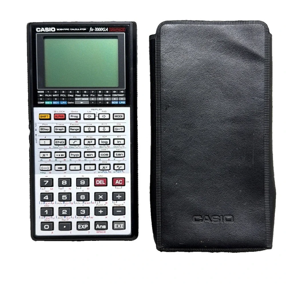 Casio FX-7000GA Scientific Calculator Vintage With Case Tested New Battery